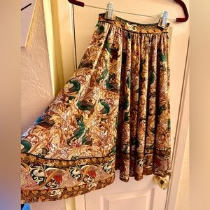 PEACOCK GARDEN POCKET MIDI SKIRT - LIMITED -size small- Blackmilk clothing BNWT